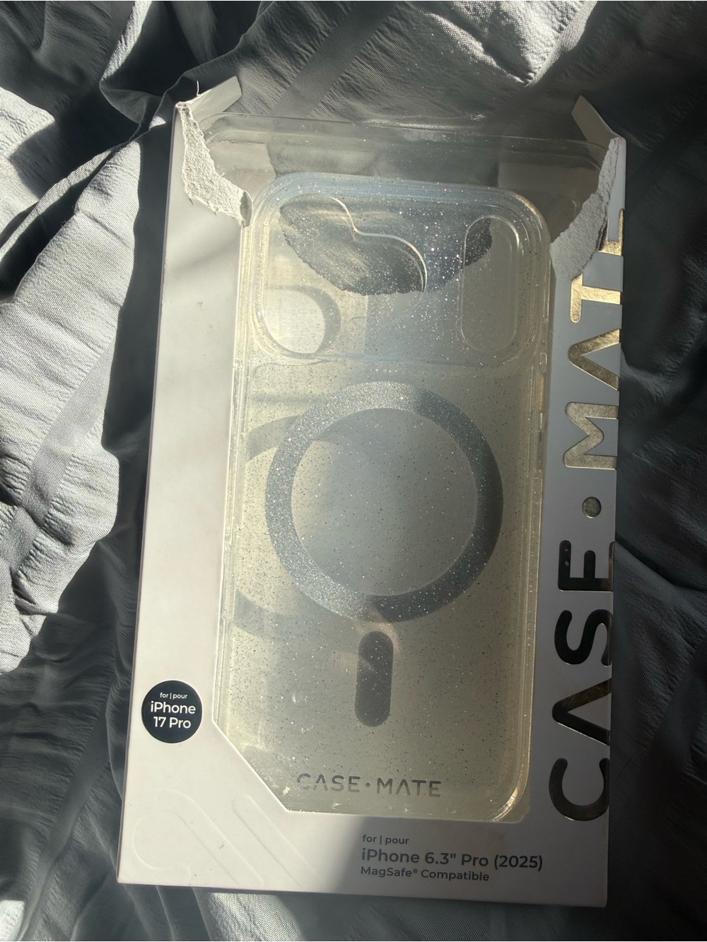 case-mate Clear Glitter MagSafe Case - Clear/Sparkle